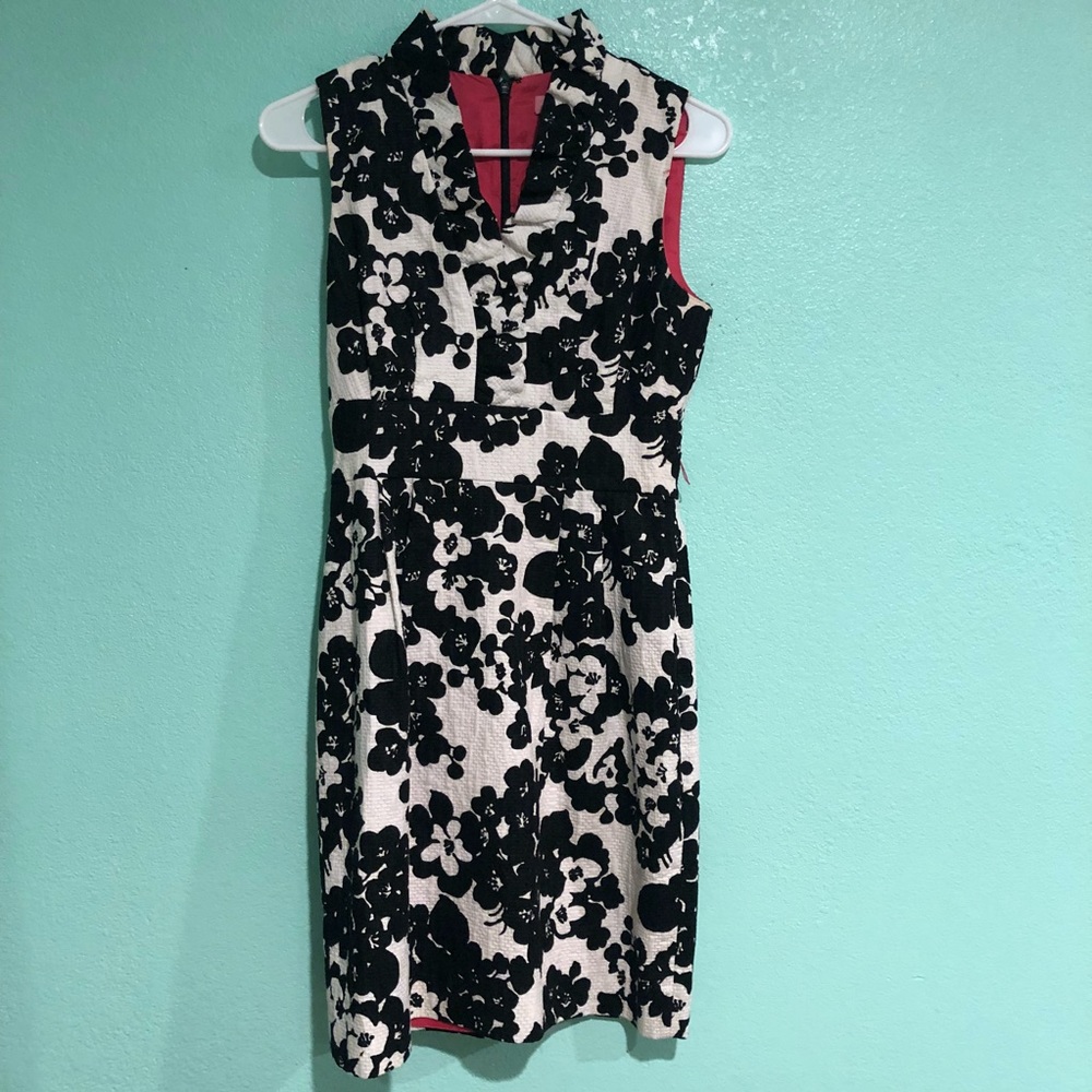 Eliza J Black and White Floral Dress